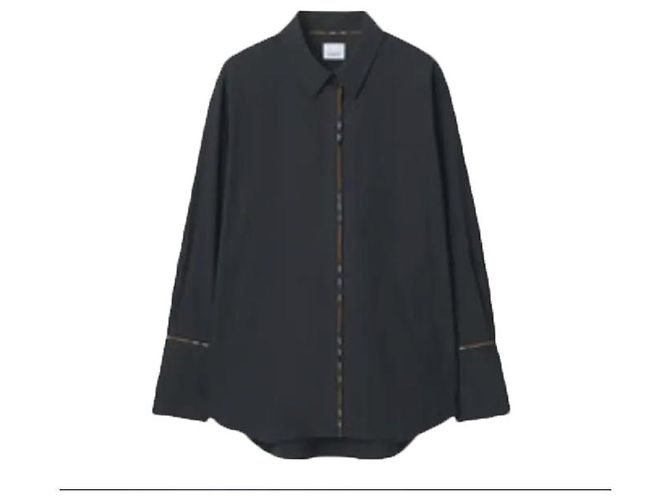 Burberry Camisa de algodón para mujer con ribetes - vista 7