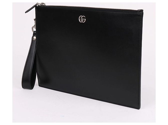 Gucci Clutch con tracolla Marmont non utilizzata Nero - vista 4
