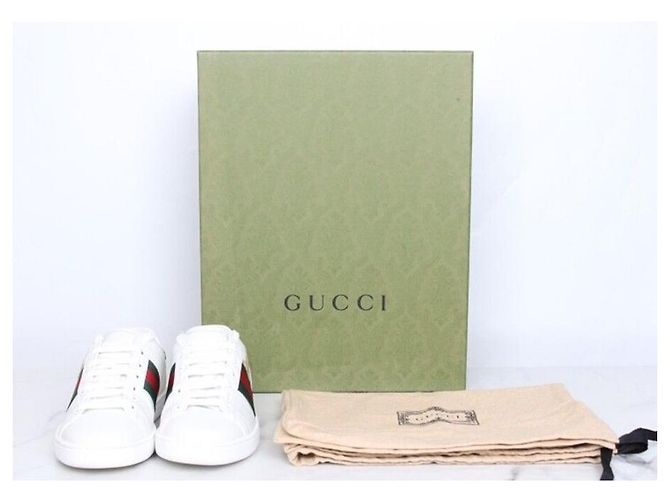 Gucci Ace Cat bestickte Sneaker Weiß - Ansicht 2