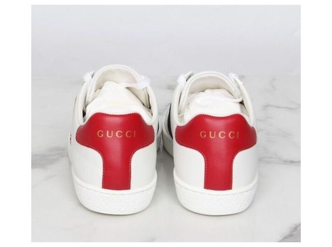 Gucci Ace Cat bestickte Sneaker Weiß - Ansicht 6