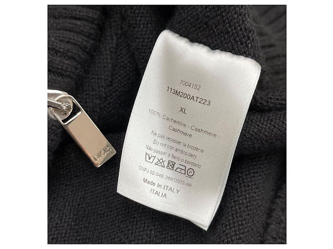 Dior Icon Zip Kapuzenjacke Strickjacke Schwarz XL - Ansicht 10