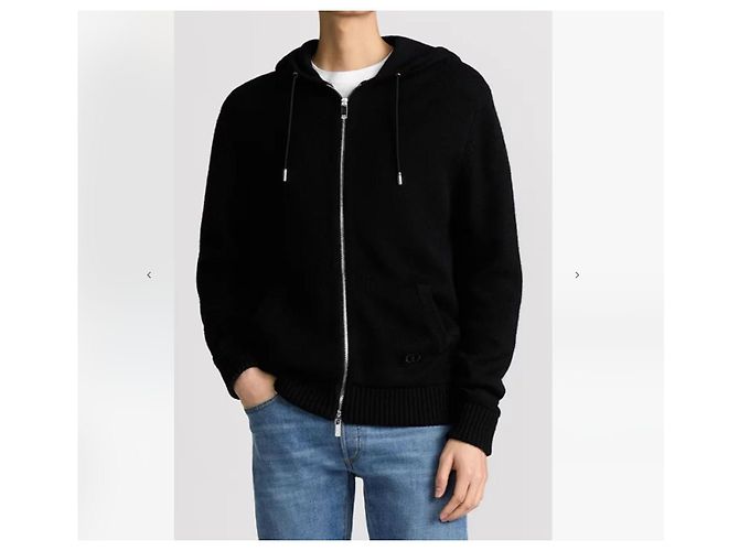 Dior Icon Zip Kapuzenjacke Strickjacke Schwarz XL - Ansicht 12