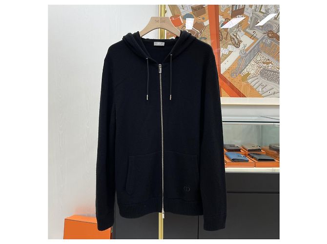 Dior Icon Zip Kapuzenjacke Strickjacke Schwarz XL - Ansicht 2