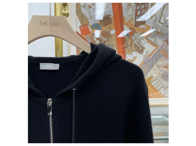 Dior Icon Zip Kapuzenjacke Strickjacke Schwarz XL - Ansicht 3