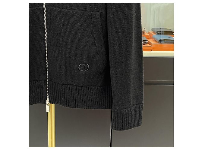 Dior Icon Zip Kapuzenjacke Strickjacke Schwarz XL - Ansicht 4