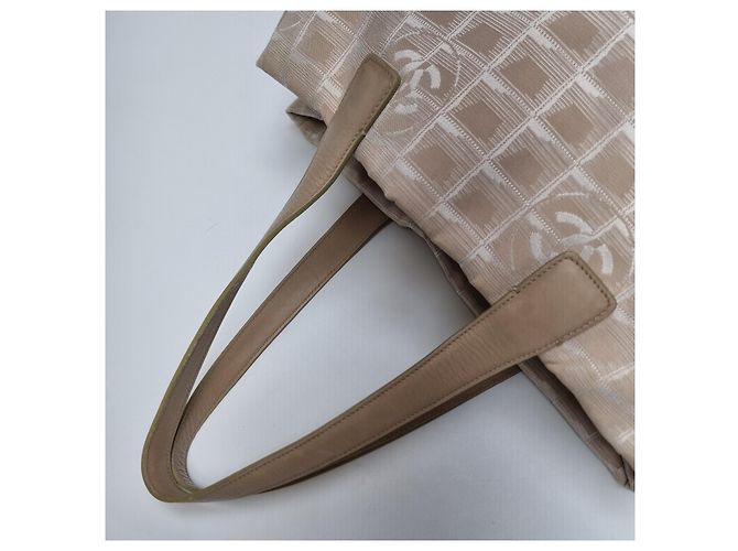 Chanel Große Jacquard Tote Bag mit New Travel CC Logo Pink - Ansicht 12