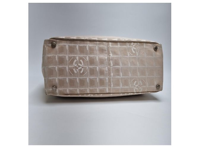 Chanel Große Jacquard Tote Bag mit New Travel CC Logo Pink - Ansicht 17