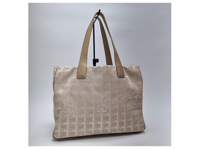 Chanel Große Jacquard Tote Bag mit New Travel CC Logo Pink - Ansicht 4