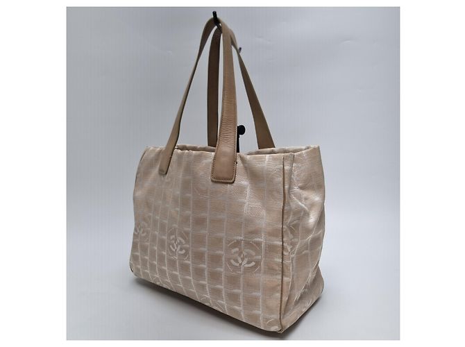 Chanel Große Jacquard Tote Bag mit New Travel CC Logo Pink - Ansicht 6