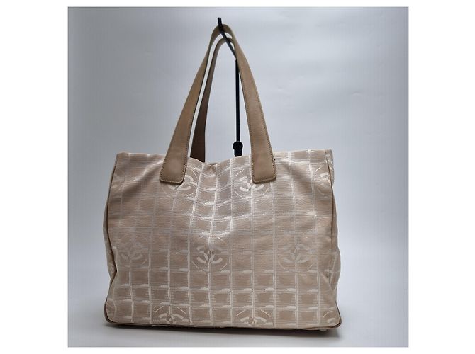 Chanel Große Jacquard Tote Bag mit New Travel CC Logo Pink - Ansicht 9