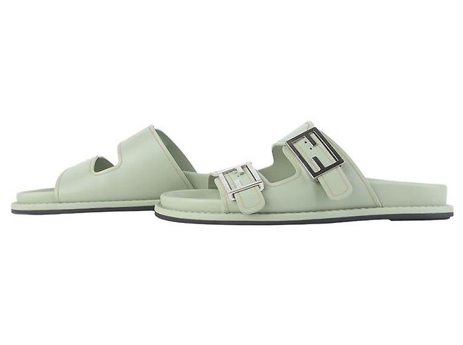 Fendi Sandali Slide in Pelle Taglia Bianco - vista 5