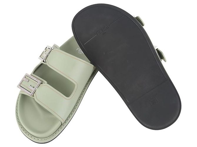Fendi Sandali Slide in Pelle Taglia Bianco - vista 7