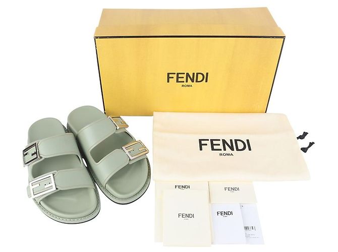 Fendi Sandali Slide in Pelle Taglia Bianco - vista 8