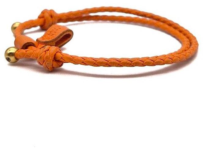 Bottega Veneta Bracciale in maglia Intrecciato Arancione - vista 2