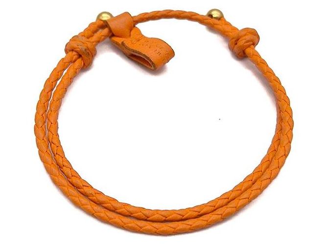Bottega Veneta Bracciale in maglia Intrecciato Arancione - vista 3
