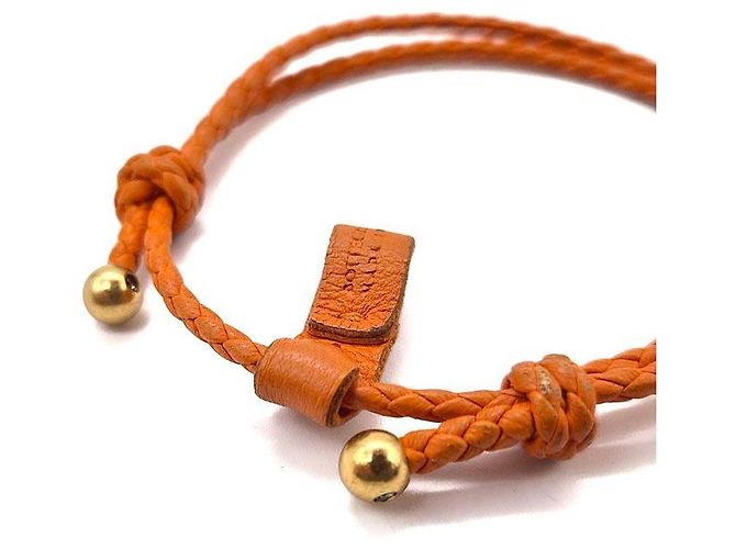 Bottega Veneta Bracciale in maglia Intrecciato Arancione - vista 4