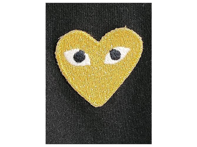 Comme Des Garcons T-shirt a maniche corte da uomo con applicazioni in nero e oro - vista 2
