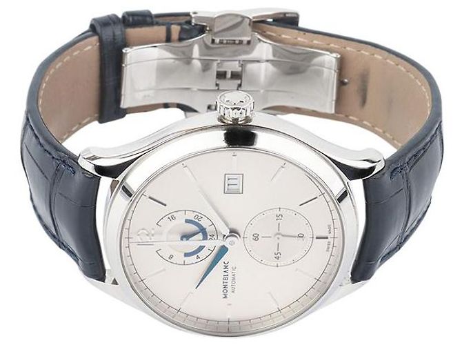 Montblanc Heritage Chronométrie GMT Dual Time Sissurback Folding Buckle White - view 3