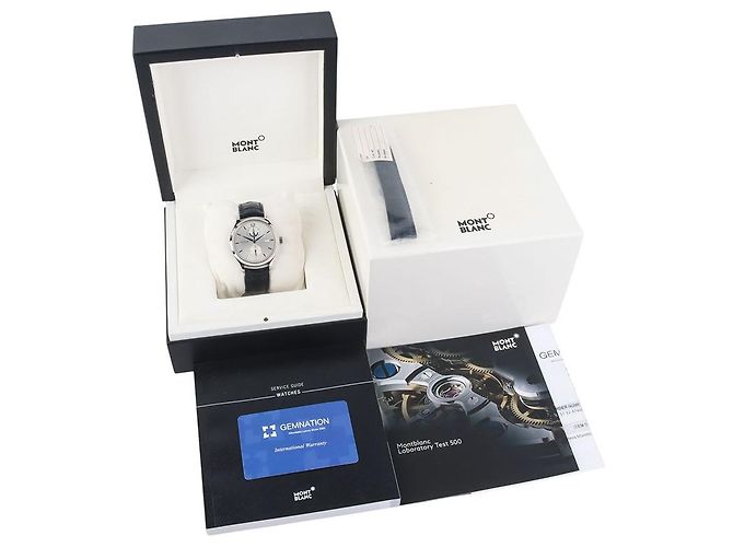 Montblanc Heritage Chronométrie GMT Dual Time Sissurback Folding Buckle White - view 8