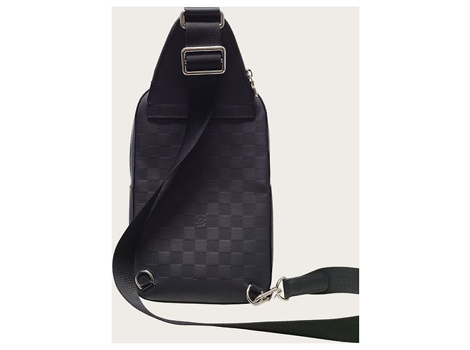 Louis Vuitton Slingback Damier Avenue in pelle nera Infinite Nero - vista 5