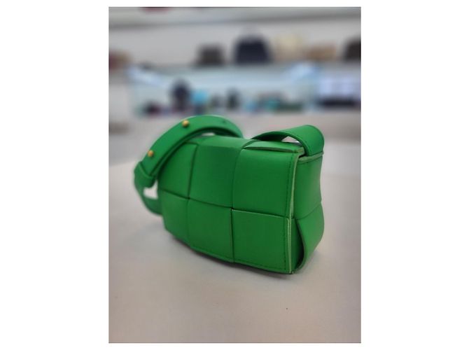 Bottega Veneta Borsa a tracolla Candy Mini Cassette Verde - vista 12