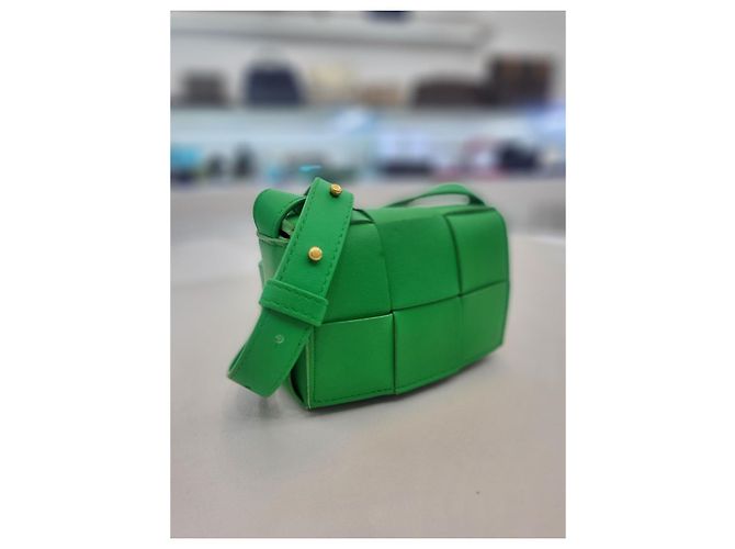 Bottega Veneta Borsa a tracolla Candy Mini Cassette Verde - vista 13
