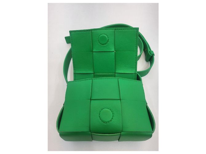 Bottega Veneta Borsa a tracolla Candy Mini Cassette Verde - vista 18
