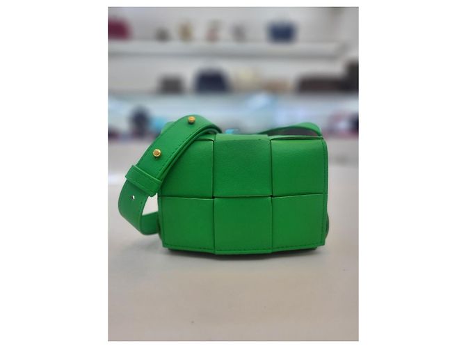 Bottega Veneta Borsa a tracolla Candy Mini Cassette Verde - vista 9