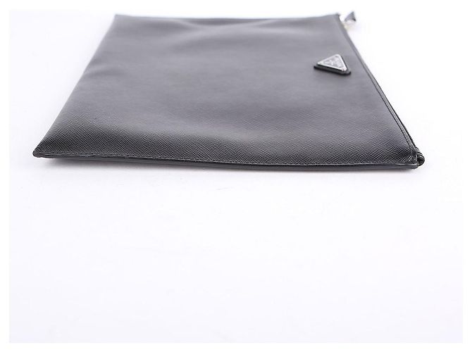 Prada Clutch in pelle Saffiano nera - vista 6