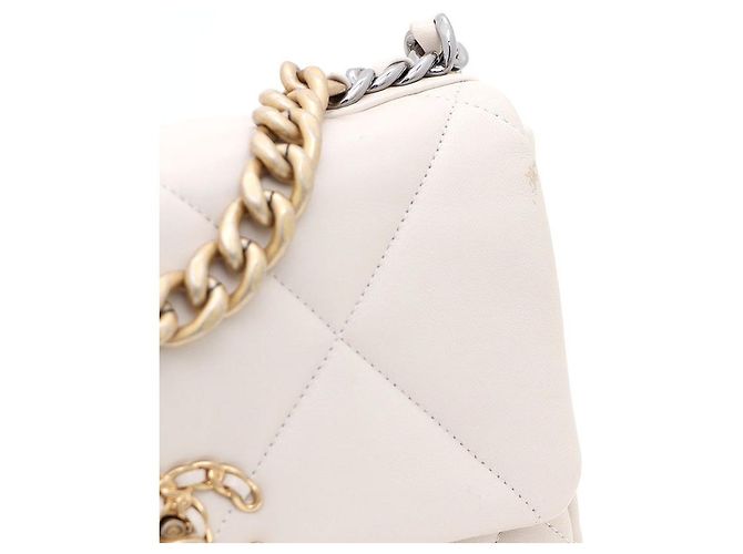 Borsa Chanel Beige Small Medium Flap Bag Borsa Tote Borsa a tracolla Borsa Crossbody Marrone - vista 5