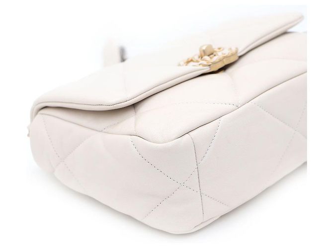 Borsa Chanel Beige Small Medium Flap Bag Borsa Tote Borsa a tracolla Borsa Crossbody Marrone - vista 6