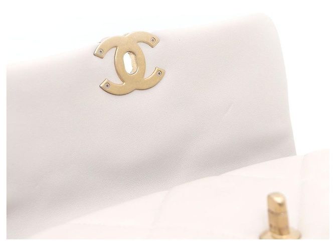 Borsa Chanel Beige Small Medium Flap Bag Borsa Tote Borsa a tracolla Borsa Crossbody Marrone - vista 8
