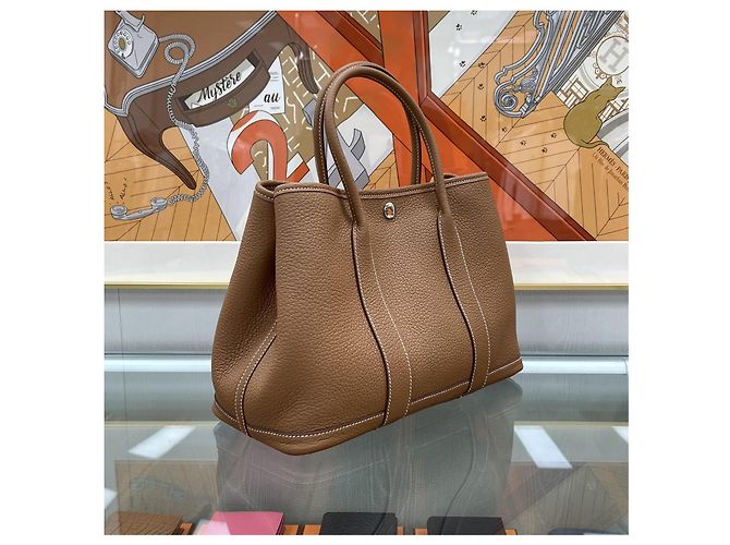 Hermès Garden Party Gold Stamp Gold D'oro - vista 5