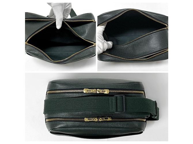 Louis Vuitton Borsa a tracolla Taiga Reporter PM Verde - vista 9