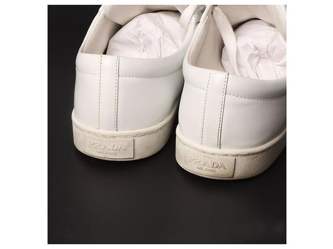 Prada Sneakers spazzolate (Scontrino del grande magazzino) Bianco - vista 5