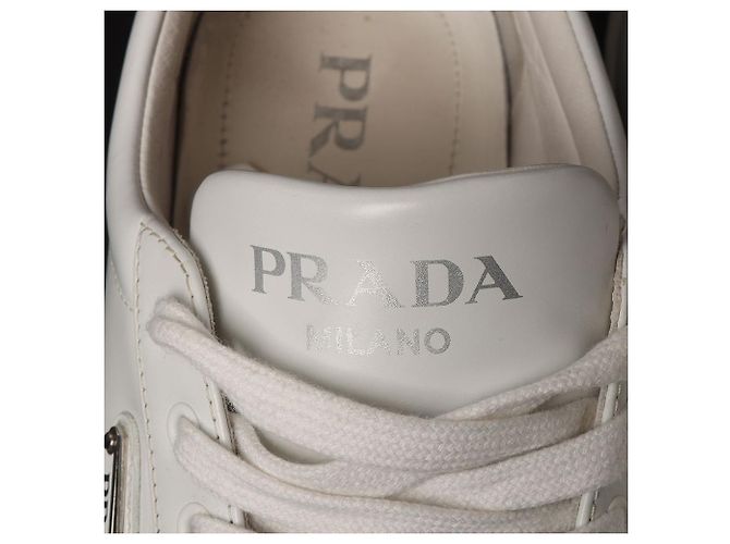 Prada Sneakers spazzolate (Scontrino del grande magazzino) Bianco - vista 7
