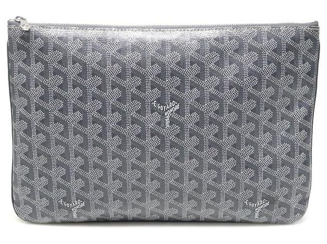 Clutch Sena MM in tela Goyard colore speciale grigio Marrone - vista 2