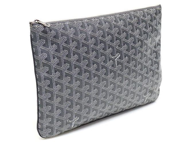 Clutch Sena MM in tela Goyard colore speciale grigio Marrone - vista 4