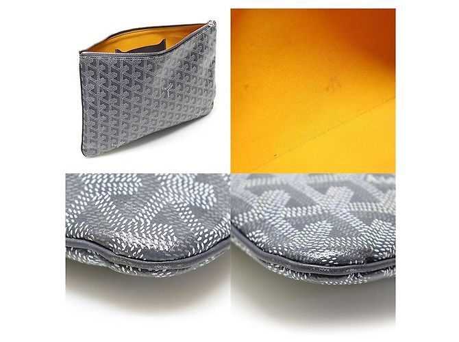 Clutch Sena MM in tela Goyard colore speciale grigio Marrone - vista 7