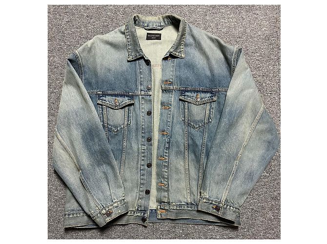 Balenciaga Logo Printed Denim Jacket Multiple colors - view 4