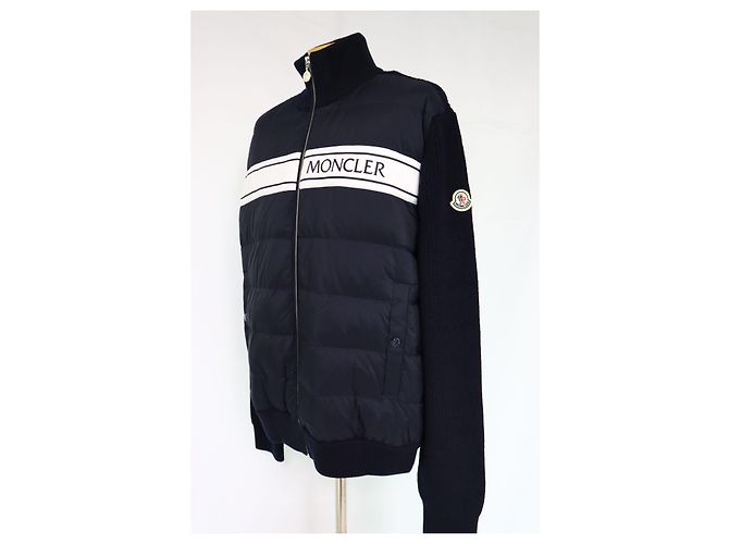 Moncler Malha Acolchoada com Zíper Preto - vista 3
