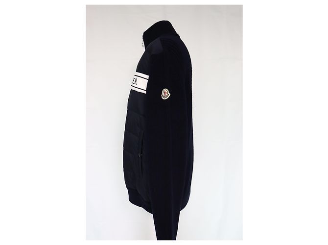 Moncler Malha Acolchoada com Zíper Preto - vista 4
