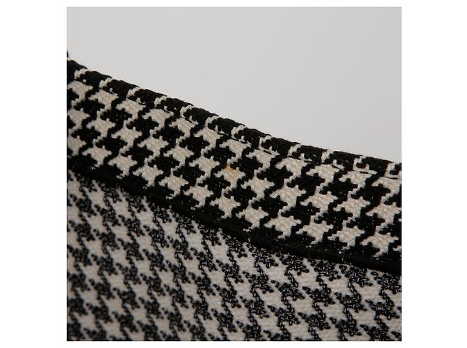 Dior Große Book Tote Bag mit schwarz-weißem Hahnentritt-Stickmuster - Ansicht 7