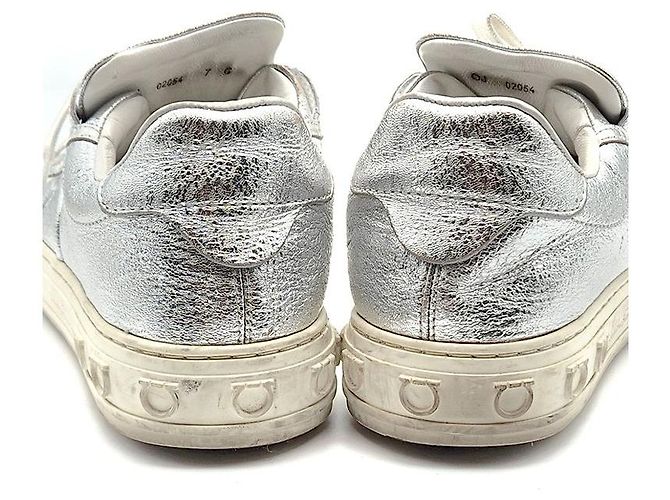 Salvatore Ferragamo Sneakers Gancini argento Ferragamo - vista 4