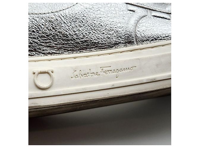 Salvatore Ferragamo Sneakers Gancini argento Ferragamo - vista 7