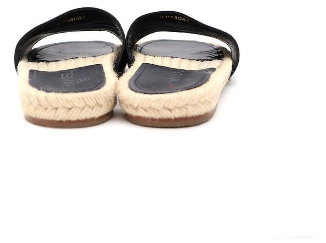 Chanel Pantofole CC Logo Perla Nero Donna Sandali Marrone - vista 4