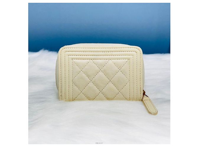 Chanel Caviar Boy Kartenetui Serie Weiß - Ansicht 3