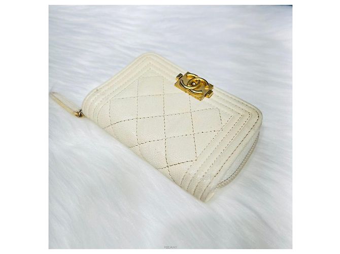 Chanel Caviar Boy Kartenetui Serie Weiß - Ansicht 4