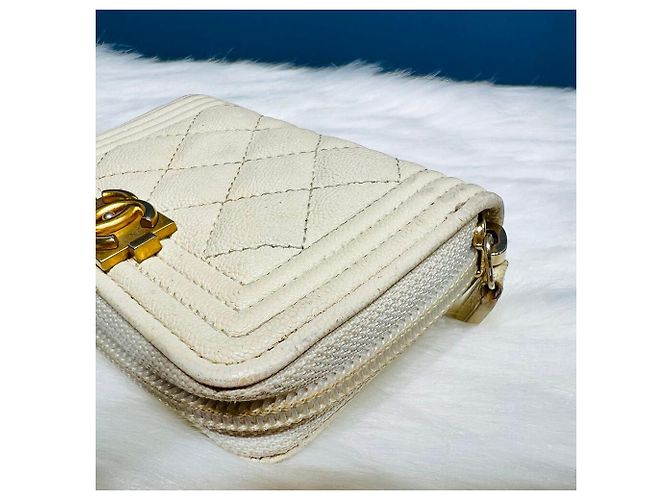 Chanel Caviar Boy Kartenetui Serie Weiß - Ansicht 6