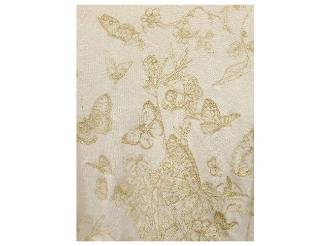 Dior Kaschmirstrickpullover mit weißgoldener Schmetterlingsmotiv-Stickerei - Ansicht 3